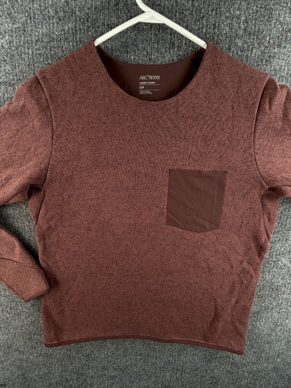 Arc’teryx Fleece Covert Sweater Sweatshirt Women Pullover Red Small 12540 Pocket
